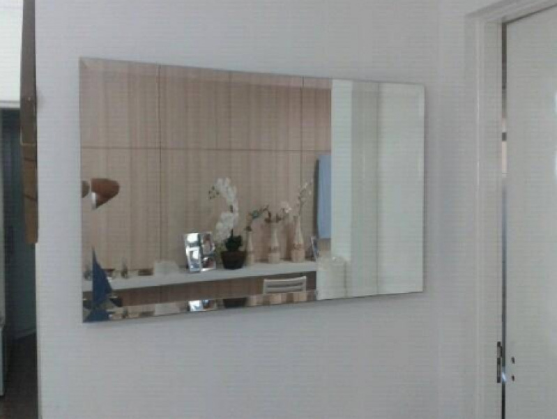 Espelho 4mm Lapidado Balneário Mar Paulista - Espelho Lapidado Sala de Jantar