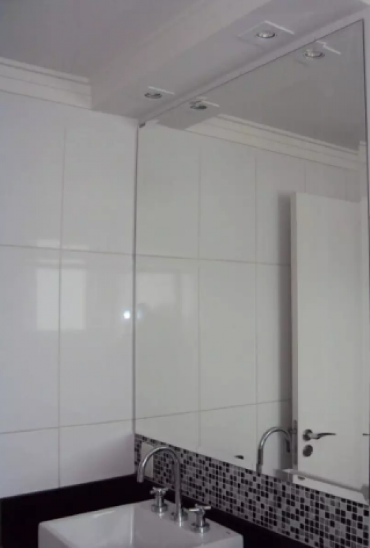 Espelho Banheiro Bisotado Balneário Mar Paulista - Espelho Bisotado Redondo