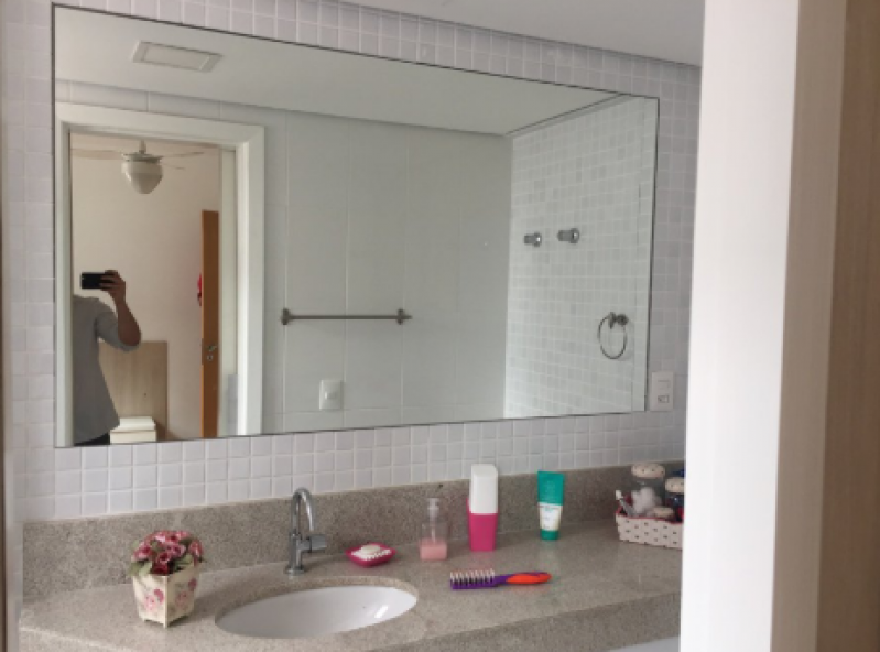 Espelho para Banheiro Lapidado Parque do Carmo - Espelho 4mm Lapidado