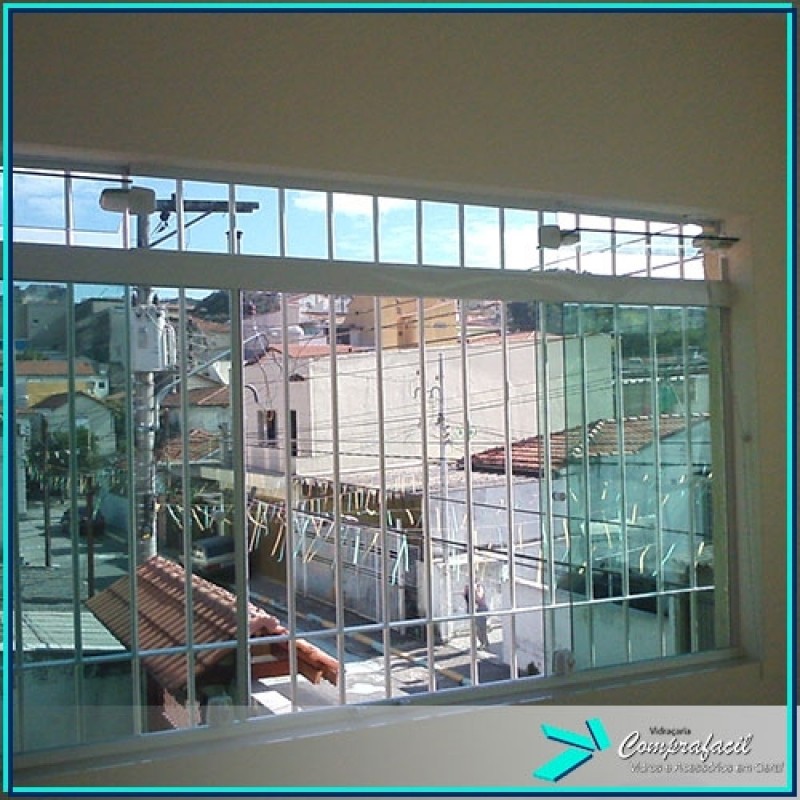 Janela de Vidro com Grade Aeroporto - Janela de Vidro de Correr