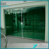porta de vidro jateado sob medida Instituto da Previdência