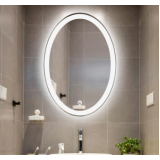 quanto custa espelho para banheiro bisotado Luz